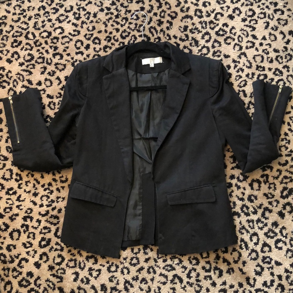 Faux Suede BLACK Blazer
